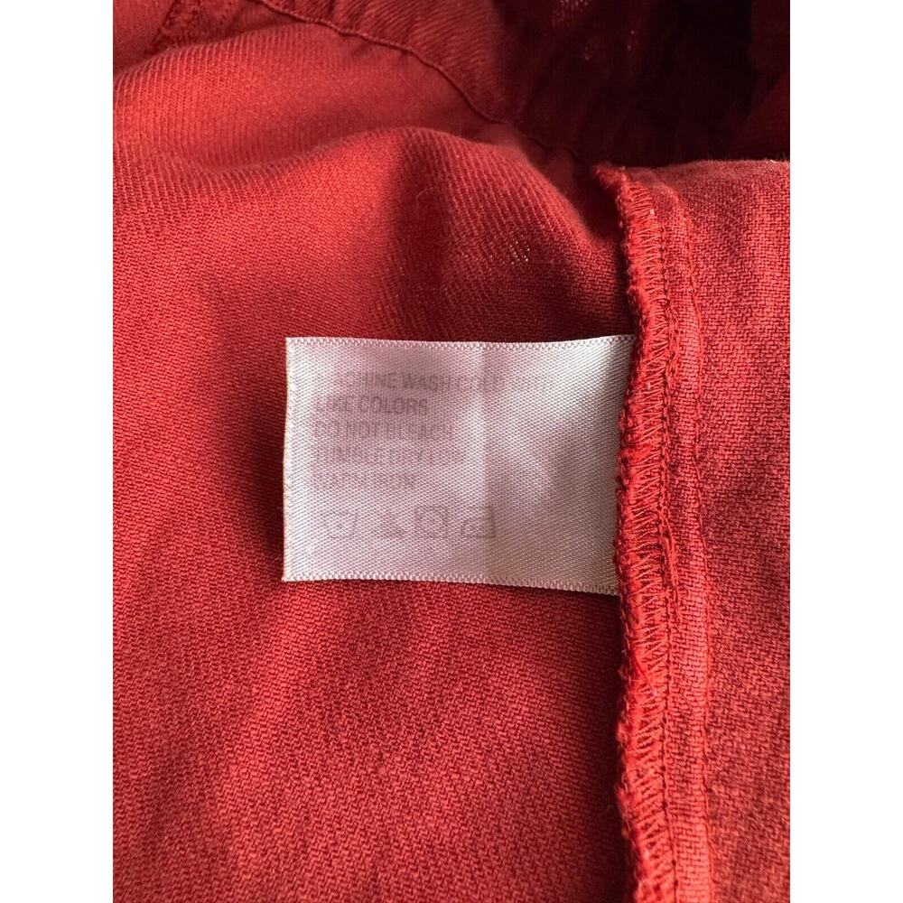 Orvis Women's Red Lyocell Cotton Utility Long Sleeve Button Jacket Size Medium - Picture 6 of 7